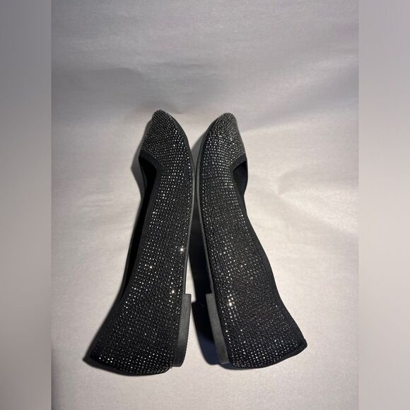 Torrid Rhinestone Point Toe Black Flats Size 9 WW - Picture 10 of 10